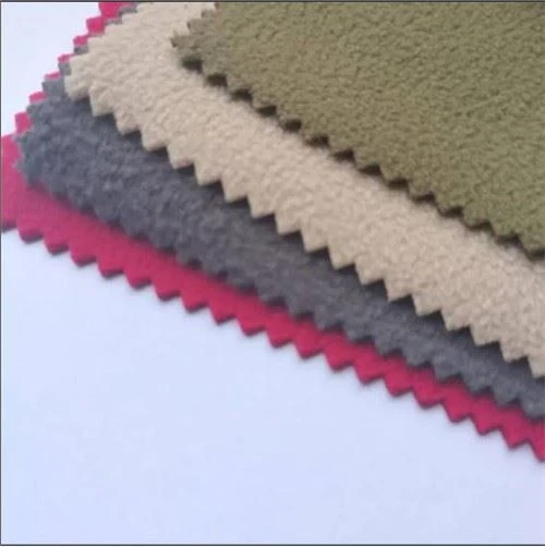4-Tissu polaire en polyester tissé extensible