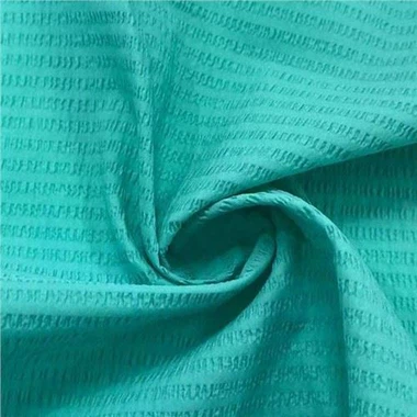 Tissu en nylon à la mode avec bandes horizontales froissées