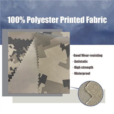 Tissu imprimé en polyester flocage